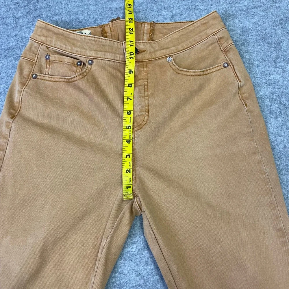 We The Free People Lace Up Back Curvy Just Float On Flare Jeans 29 Tan Boho